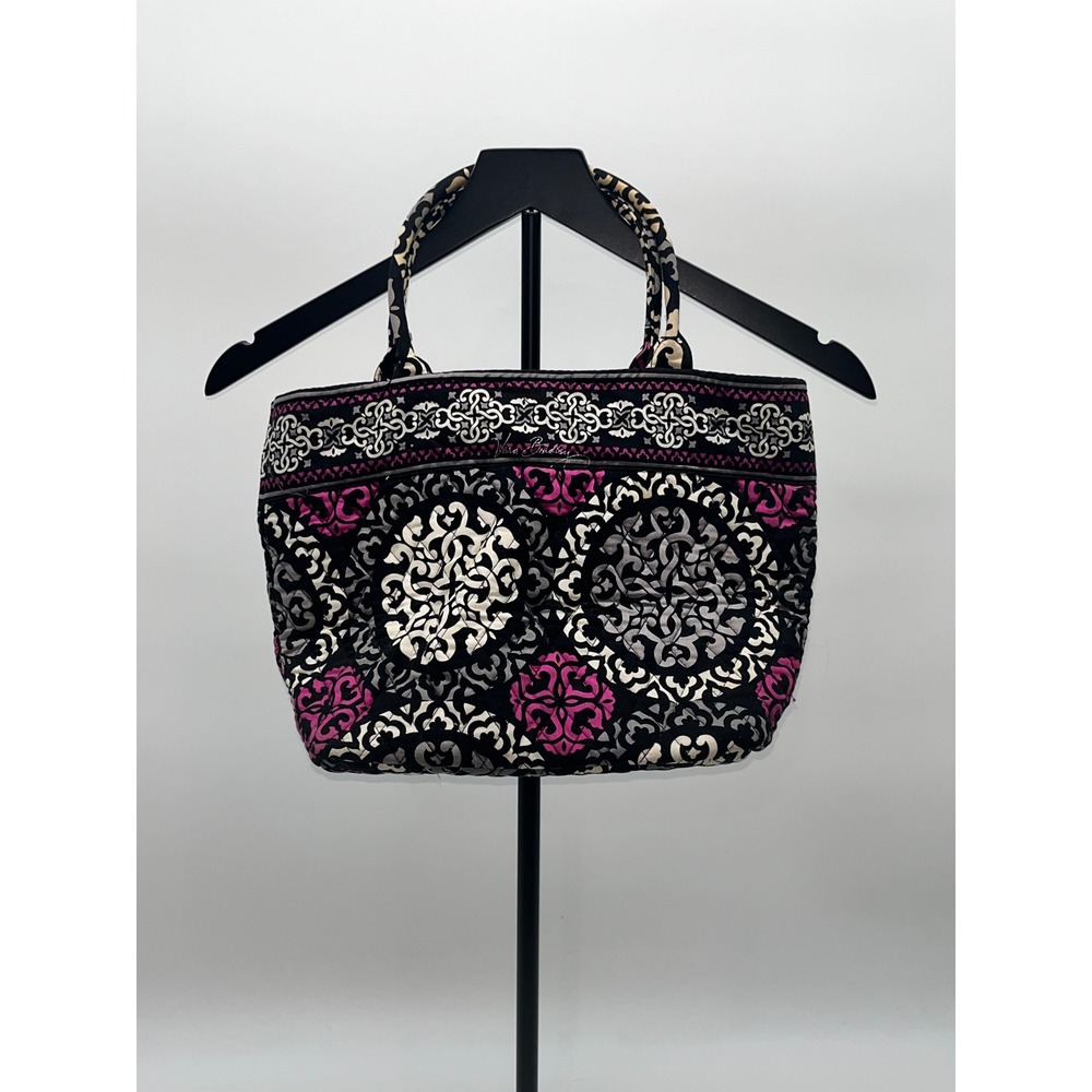 Vera Bradley Tote Bag Canterbury Magenta Geometric Quilted